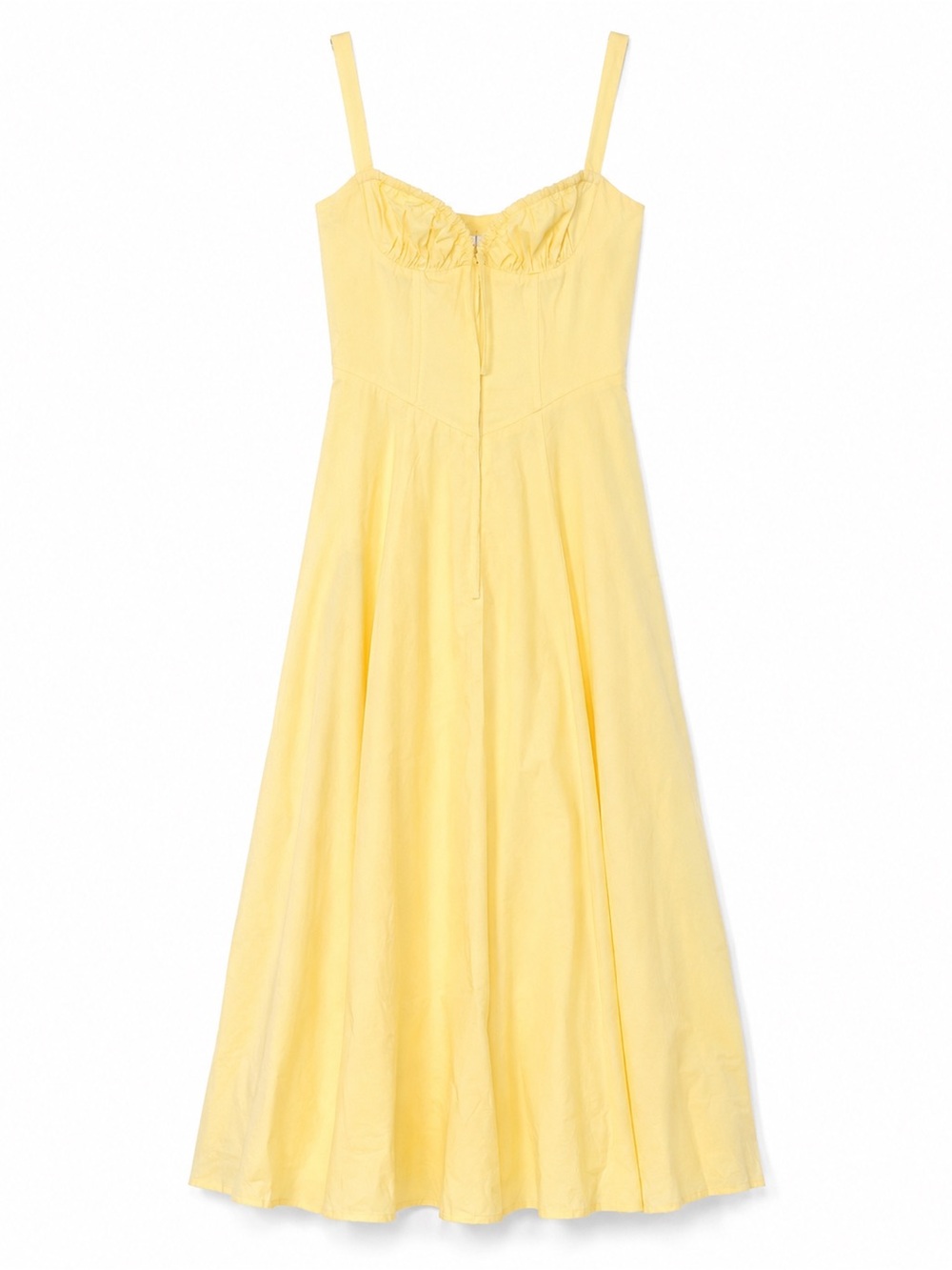 SNDYS Revolve Yellow Corset Bustier Maxi Dress XS NWT